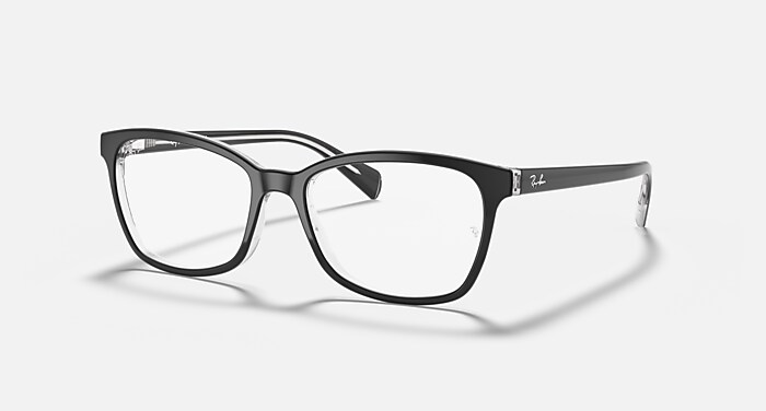 RB5362 OPTICS Eyeglasses with Black On Transparent Frame - RB5362