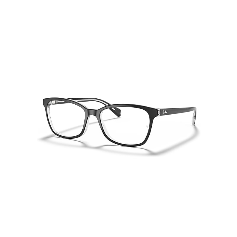 Ray-Ban Eyeglasses Women's  Optics - Black Frame Clear Lenses Polarized 52-17, RB5362