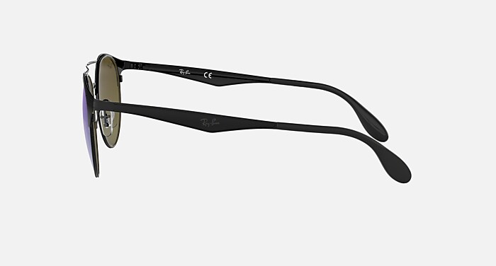 RB3545 Sunglasses in Black and Blue/Violet Gradient Mirror (51-20