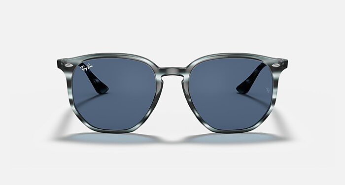 Ray-Ban サングラス RB4306 ブラック ブルーグラデーション RB4306F Sunglasses in Striped Blue Havana and Dark Blue (54-19
