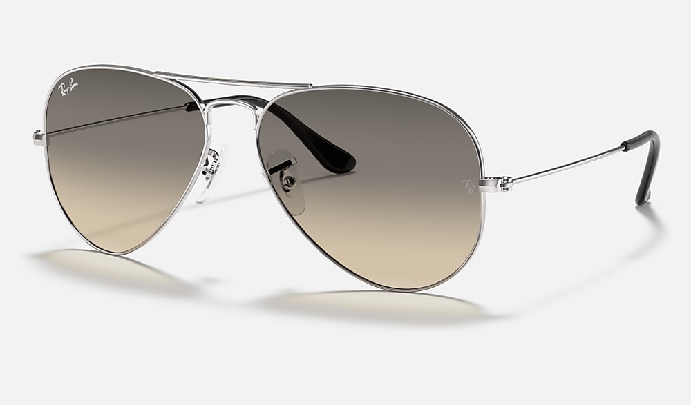 AVIATOR GRADIENT Sunglasses in Silver and Grey Gradient (55-14