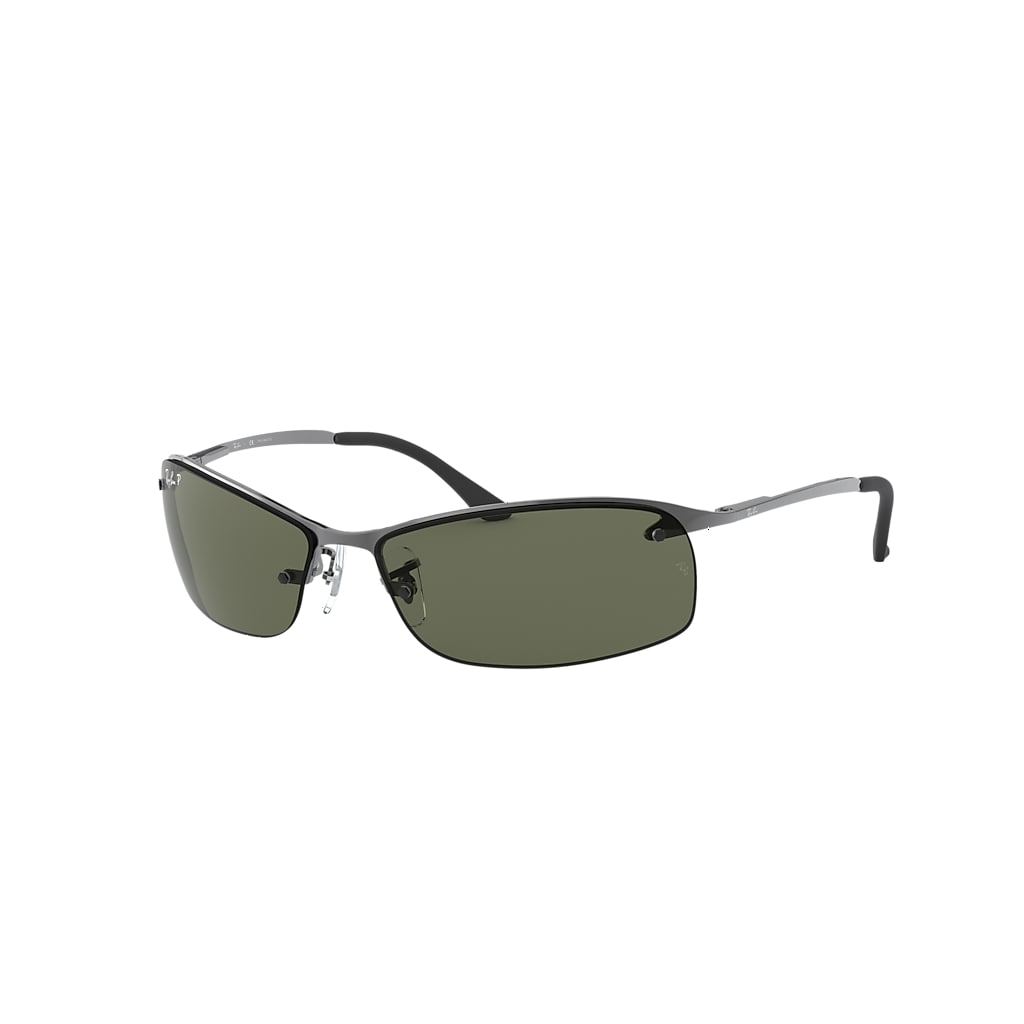 RB3183 Sunglasses in Gunmetal and G-15 Green Polarized - RB3183