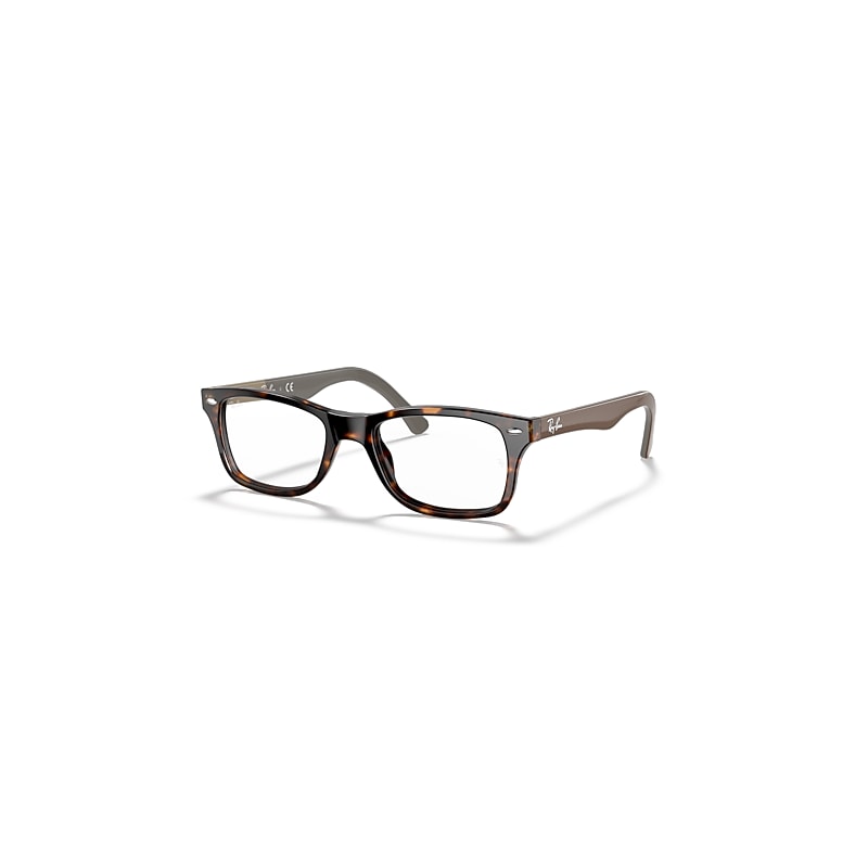 Ray-Ban Eyeglasses   Optics - Brown Frame Clear Lenses Polarized 53-17, RB5228