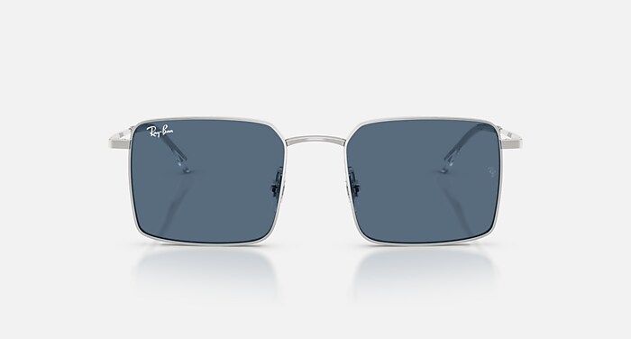 IDAN BIO-BASED Sunglasses in Silver and Dark Blue (53-20) - RB3782