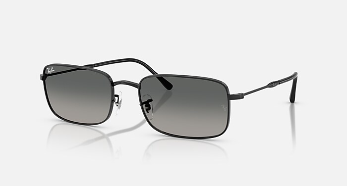 Ray-Ban Black Rectangular Sunglasses Ray-Ban Justin - Square Matte Black Frame Sunglasses For Men  main image 3