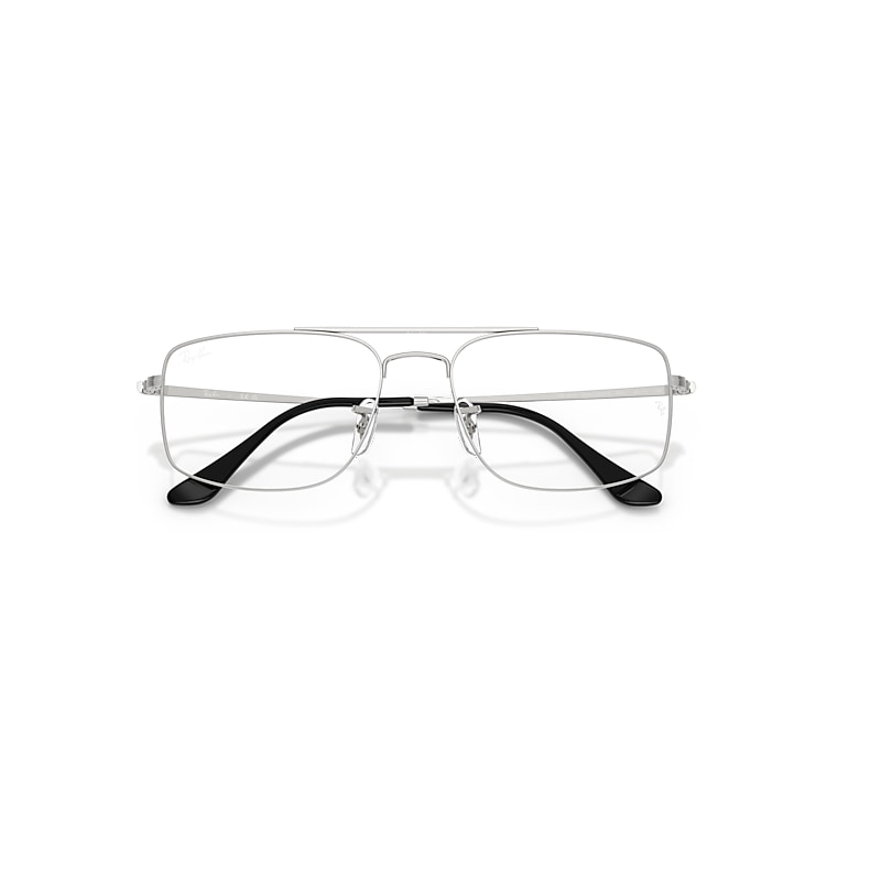 Ray-Ban Explorer III Optics Optical Silver Frame Clear Lenses Polarized 56-18