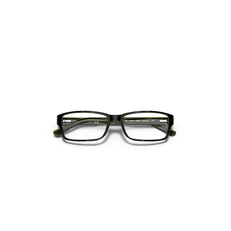 Ray-Ban Rb5169 Optics Optical Havana On Green Transparent Frame Clear Lenses 52-16