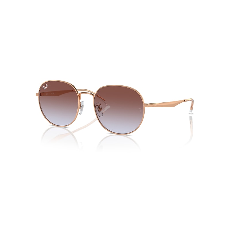 Ray-Ban Sunglasses   - Rose Gold Frame Blue Lenses 57-19, RB3727D