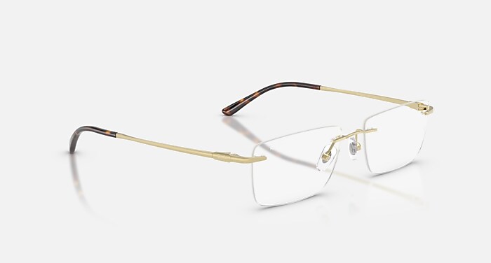 レイバン ヌエーボ ゴールド RB8781D TITANIUM OPTICS メガネ ライトゴールド と クリア (56-17