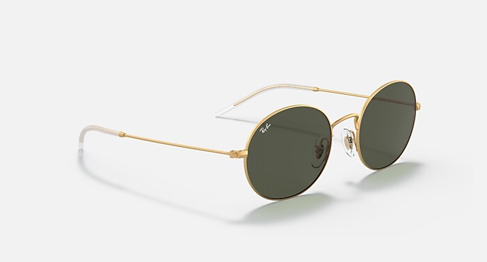RAY-BAN BEAT サングラス ゴールド と ダークグリーン (53-20