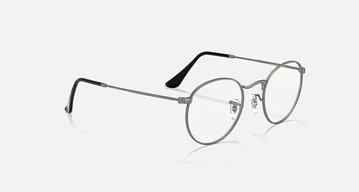 ROUND METAL OPTICS Eyeglasses with Gunmetal and Clear (50-21