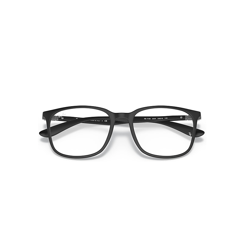 Ray-Ban Rb7199 Optics Liteforce Eyeglasses Black Frame Clear Lenses Polarized 54-18