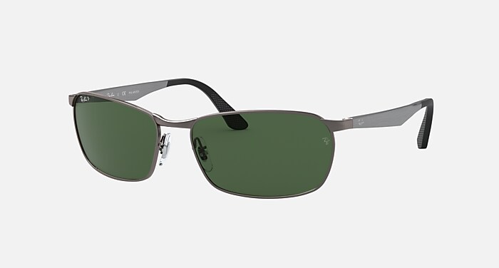 RB3534 Polarized Sunglasses in Gunmetal and G-15 Green Polarized