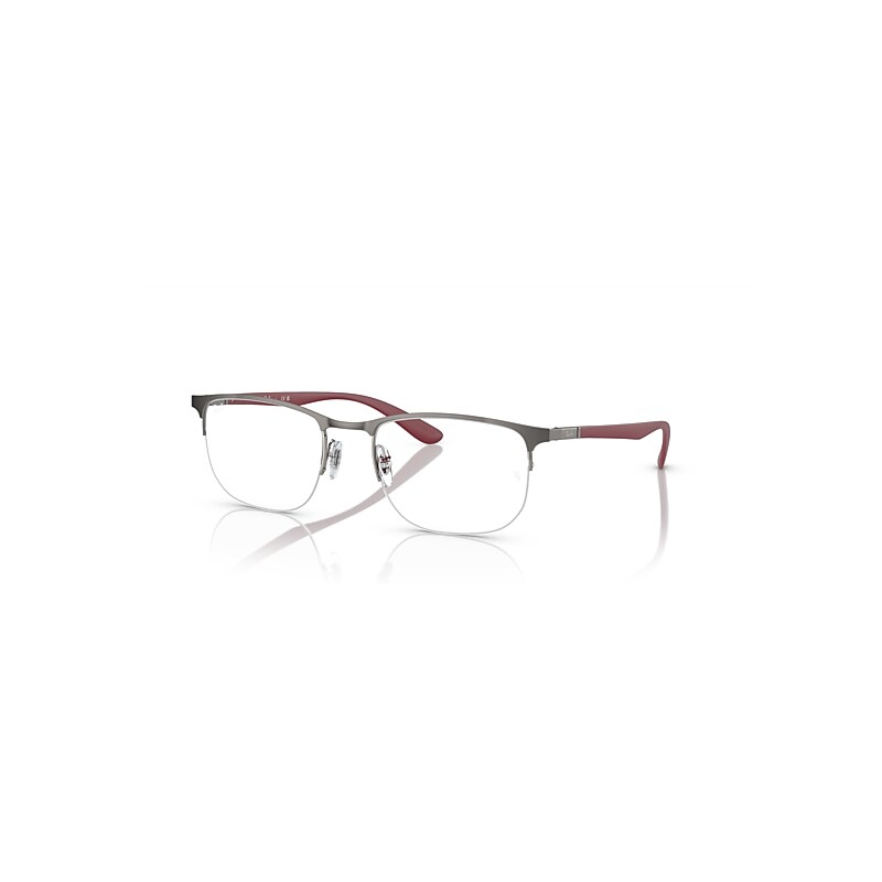Ray-Ban Eyeglasses   Optics - Sand Red Frame Clear Lenses Polarized 53-20, RB6513