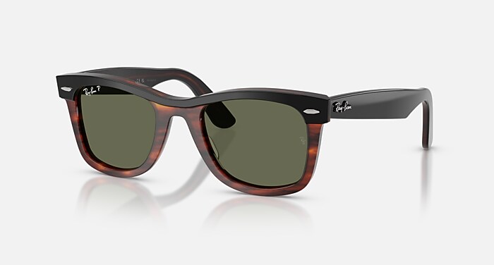 WAYFARER OVAL Sunglasses in Black and Green (50-22) - RB2242 | Ray