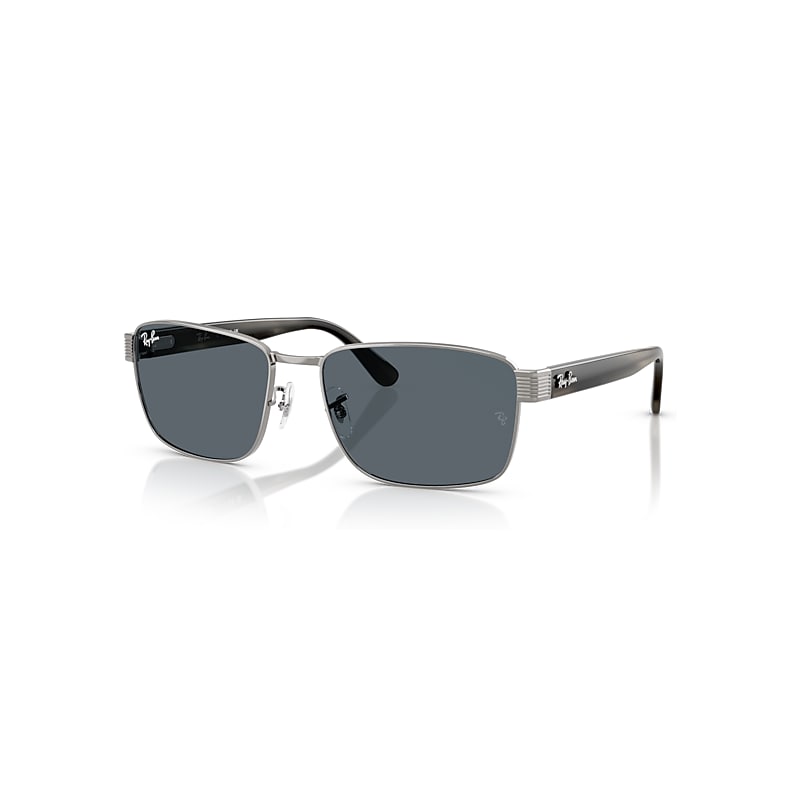 Ray-Ban Sunglasses   - Havana Grey Frame Blue Lenses 59-18, RB3750