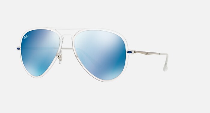 AVIATOR LIGHT RAY II Sunglasses in Transparent and Blue Mirror