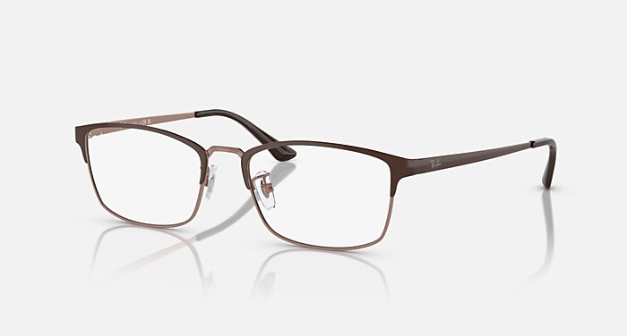 RB8772D OPTICS TITANIUM メガネ カッパー上にブラウン と クリア (54