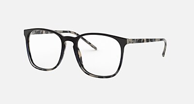 Ray-Ban RB 5267 ブラックフレーム メガネ RB5387 OPTICS ポラライズド（偏光） メガネ ブラック と クリア (54