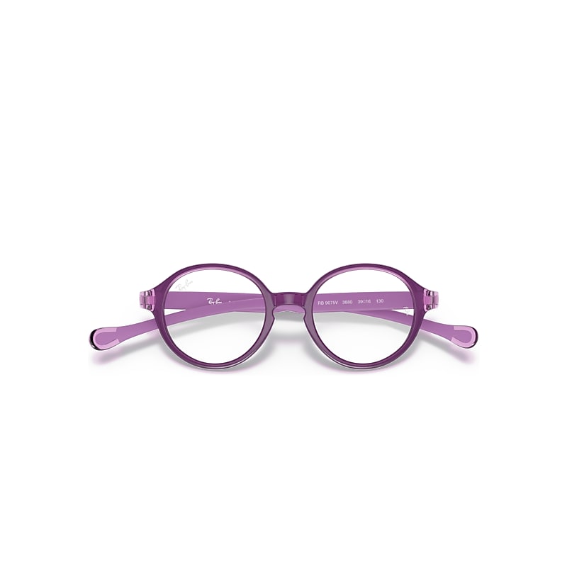 Ray-Ban Rb9075 Optics Kids Optical Violet Frame Clear Lenses Polarized 35-16