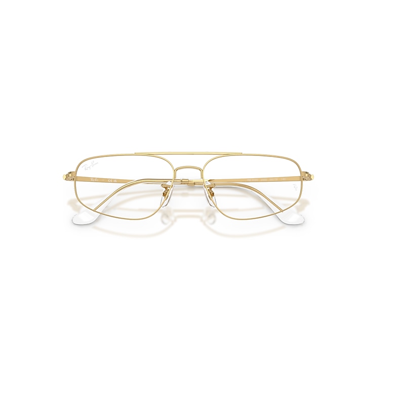 Ray-Ban Rb6550 Optics Optical Arista Gold Frame Clear Lenses Polarized 54-16