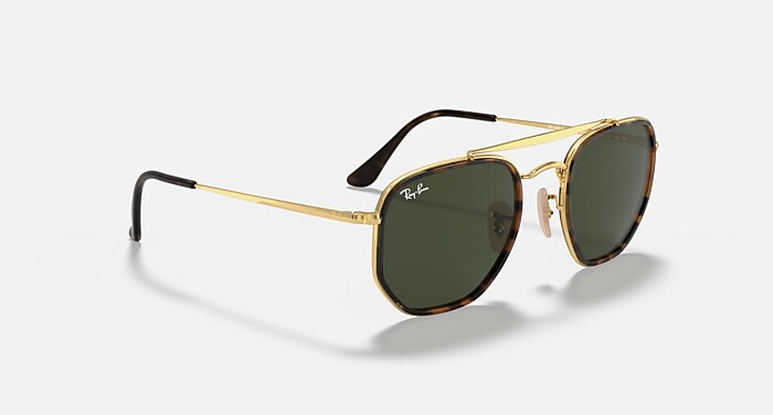 MARSHAL II Sunglasses in Arista Gold and G-15 Green - RB3648M