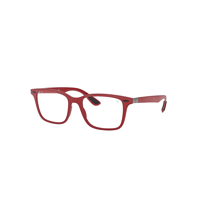 Ray-Ban Eyeglasses   Scuderia Ferrari Collection - Red Frame Clear Lenses 53-18, RB7144M