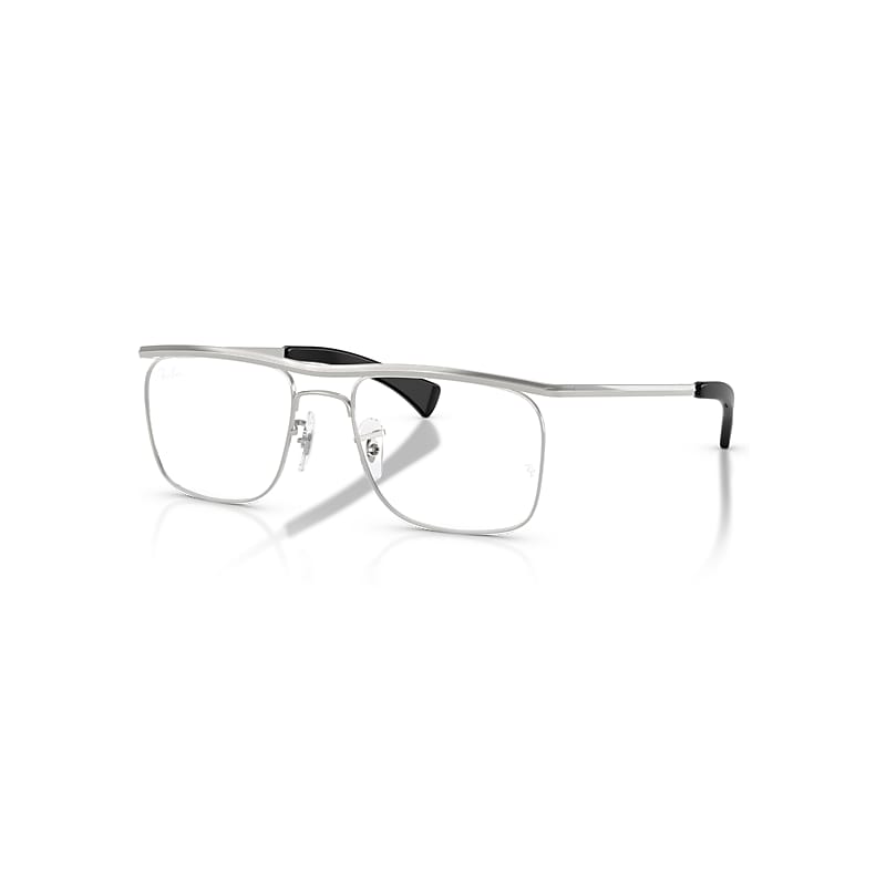 Ray-Ban Eyeglasses Unisex Rb6519m Optics Scuderia Ferrari Collection - Silver Frame Clear Lenses Polarized 52-18