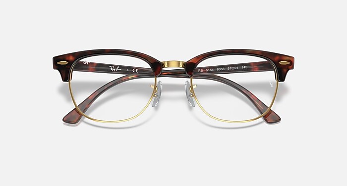 CLUBMASTER OPTICS Eyeglasses with Mock Tortoise and Clear (51-21