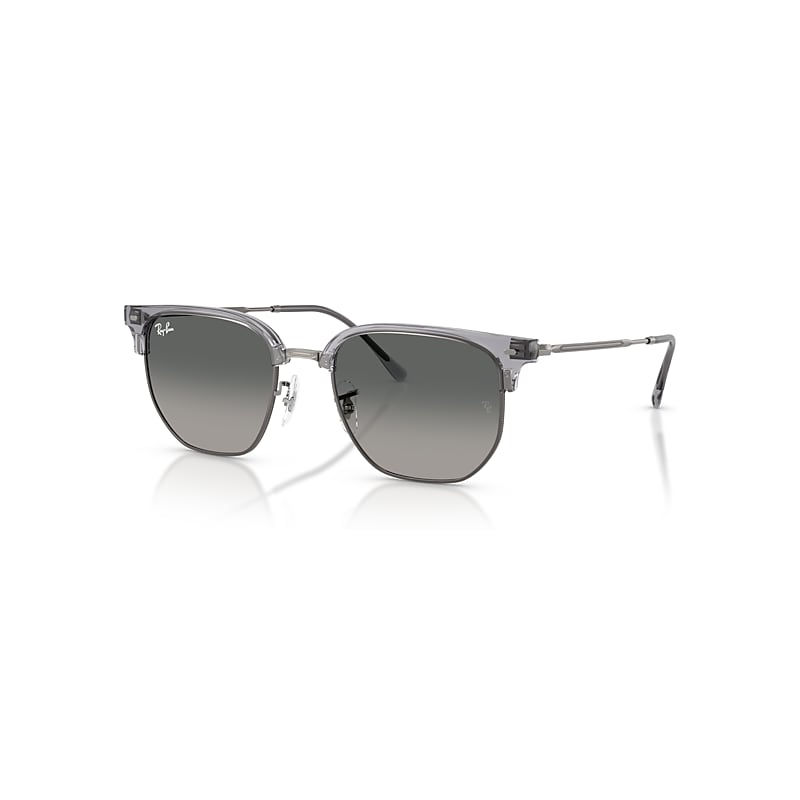 Ray-Ban New Clubmaster Gafas De Sol Gunmetal Montura Gris Lentes 53-20