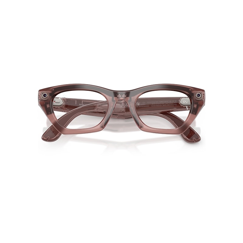 (Gen 3) Ray-Ban Meta Zena Milky Blush frame Grey lenses AI Glasses