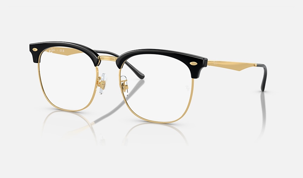 RB7318D OPTICS Eyeglasses with Black On Gold and Clear (54-19