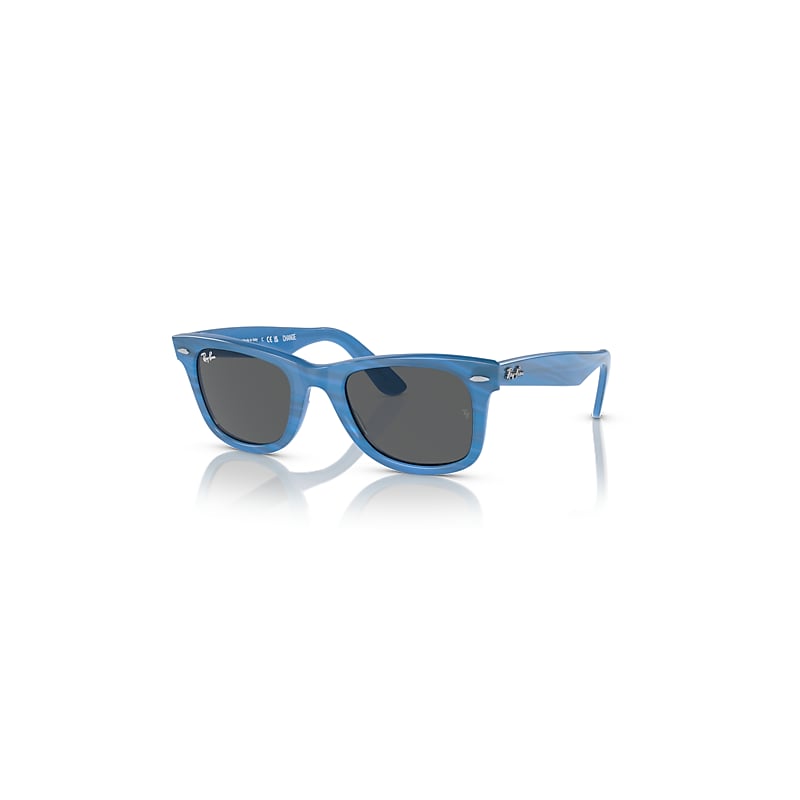 Ray-Ban Sunglasses  Original Wayfarer Change - Photo Striped Blue Frame Grey Lenses 50-22, RB2140