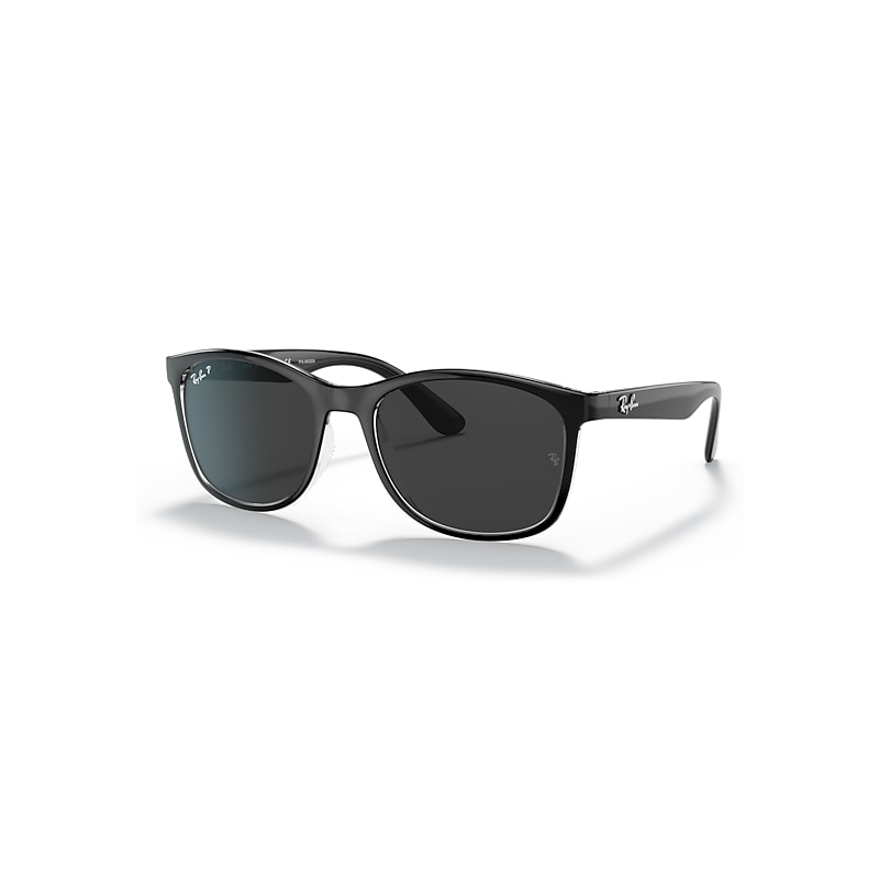 Ray - Ban Unisex Grey Ray - Ban Rb4374 603948 Sunglasses Nylon Black Squared Polarized - Image 2