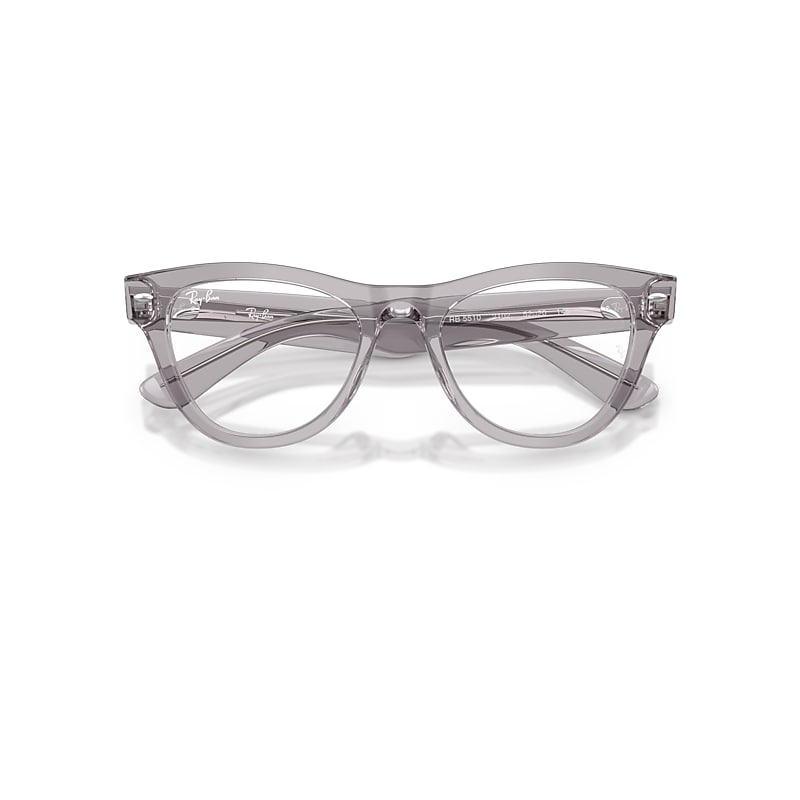 Ray-Ban Skyler Optics Eyeglasses Light Gray Frame Clear Lenses Polarized 50-20