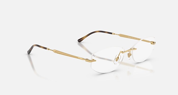 RB3792V OPTICS Eyeglasses with Gold and Clear (53-17) - RB3792V
