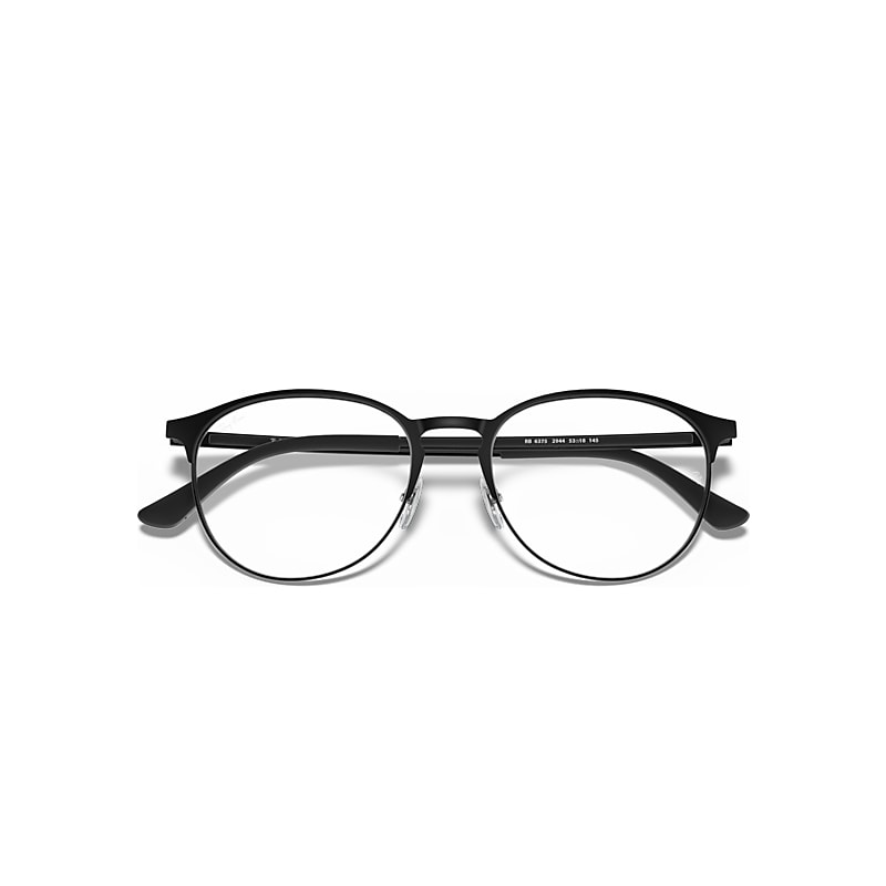 Ray-Ban Rb6375 Optics Optical Black Frame Clear Lenses Polarized 51-18