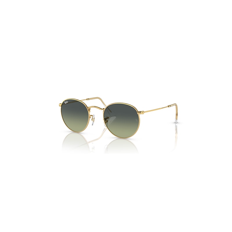 Ray-Ban Sunglasses Men's Round Metal - Arista Gold Frame Green Lenses 50-21, RB3447