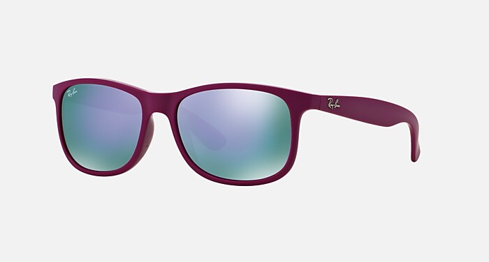 ANDY Sunglasses in Violet and Violet Mirror (57-17) - RB4202F
