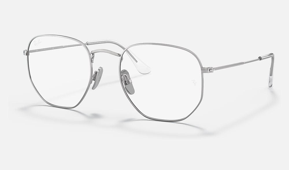 HEXAGONAL TITANIUM OPTICS Polarized Eyeglasses with Silver and