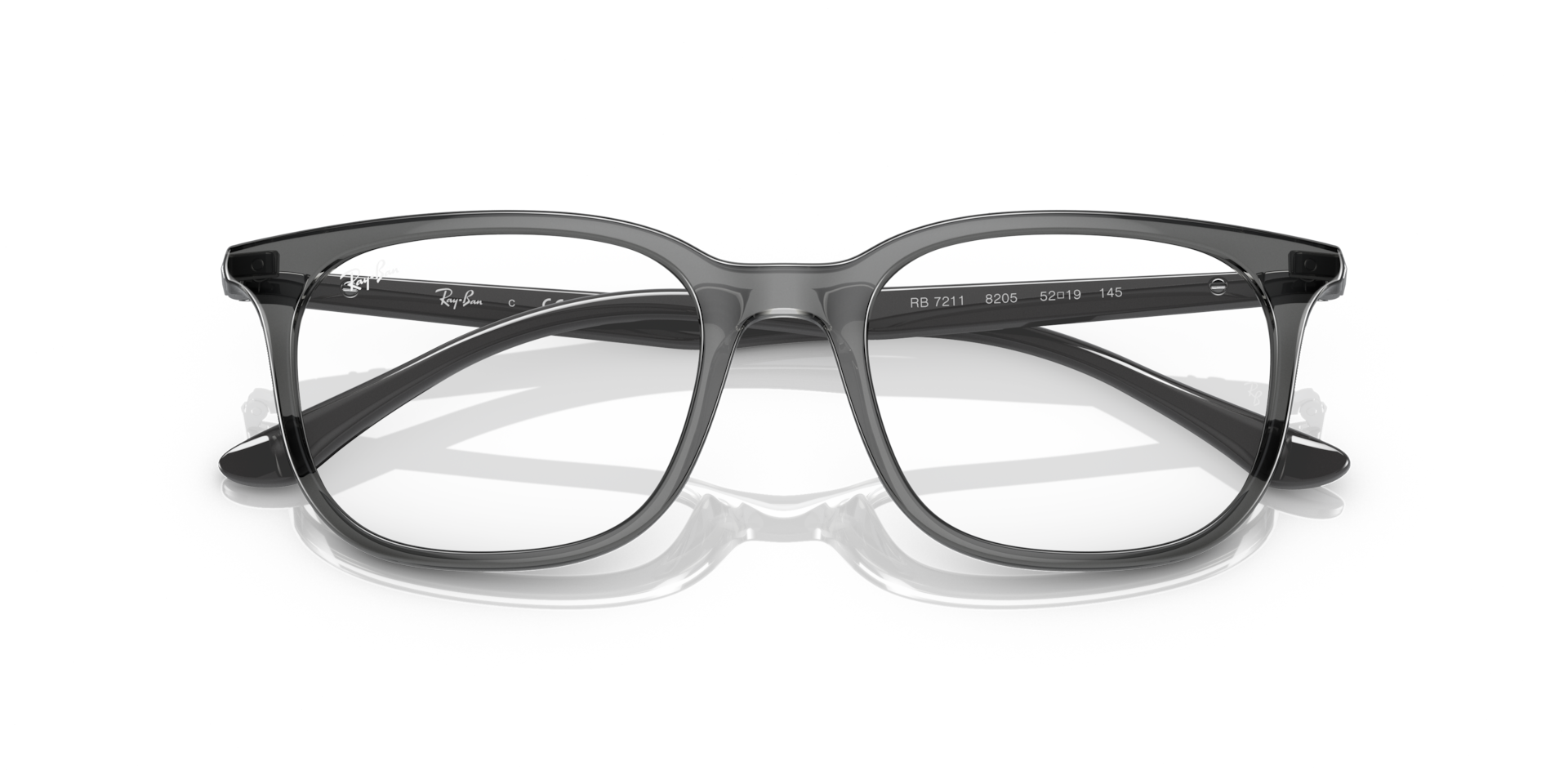 Ray-Ban Rb7211 Optics Eyeglasses Grey Frame Clear Lenses Polarized 52-19 95$