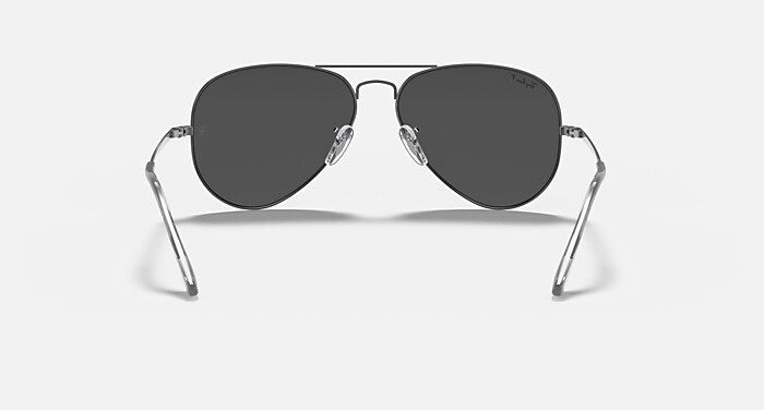 Ray-Ban‎ 63MM Black Metal Aviator Sunglasses NWT Ray-Ban Aviator Metal II XXL (62 - 14) with Black lenses and  main image 2