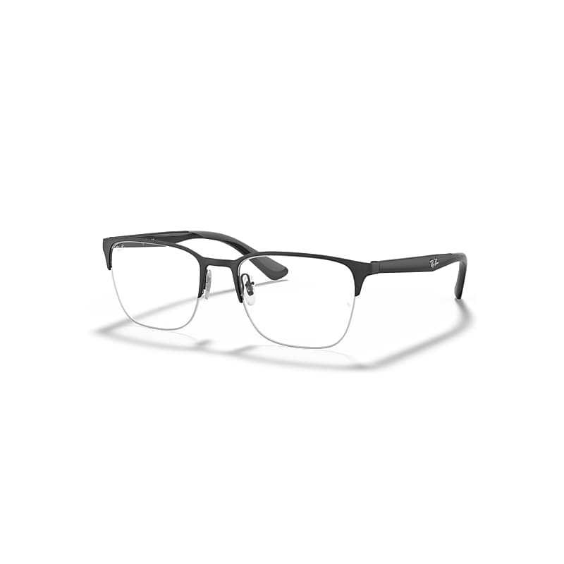 Ray-Ban Eyeglasses Unisex Rb6428 Optics - Black Frame Clear Lenses Polarized 54-19