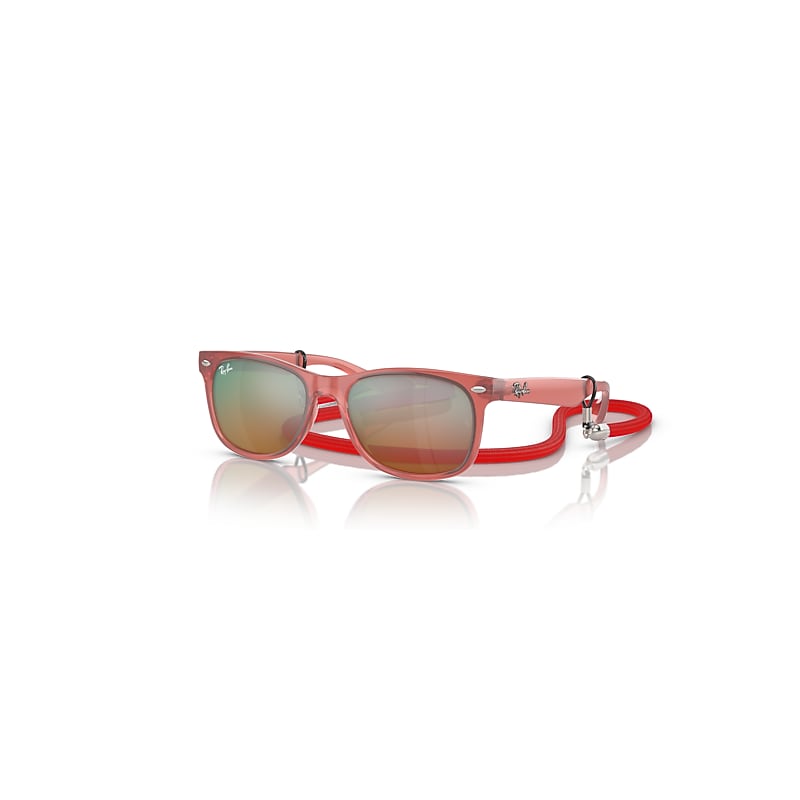 Ray-Ban Rectangle Square Sunglasses - Transparent Red - Acetate - Image 5
