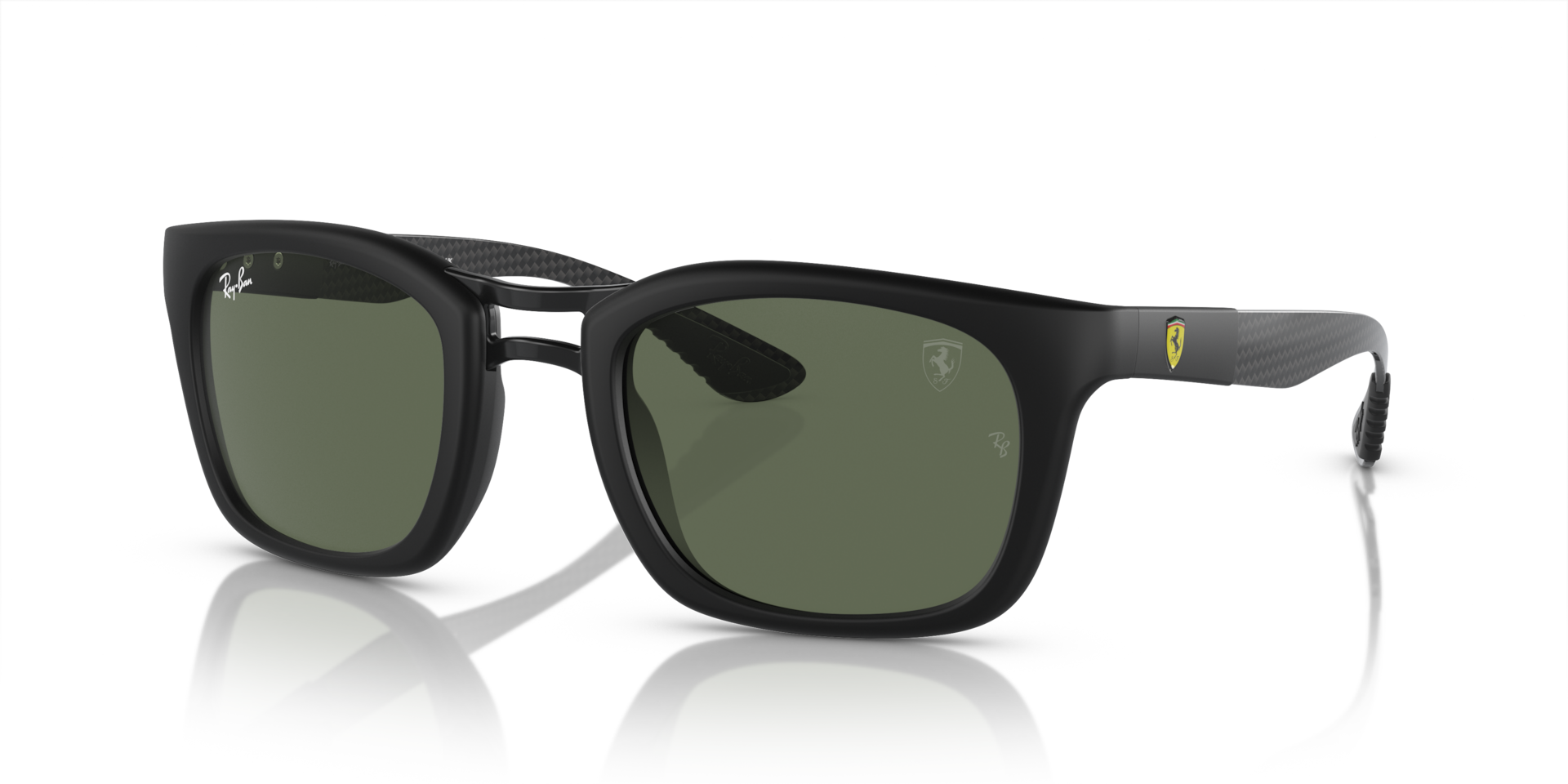 Ray-Ban Rb8362m Scuderia Ferrari Collection Lunettes De Soleil - Monture Charbon Fonc Verres Vert 53-25 134 €