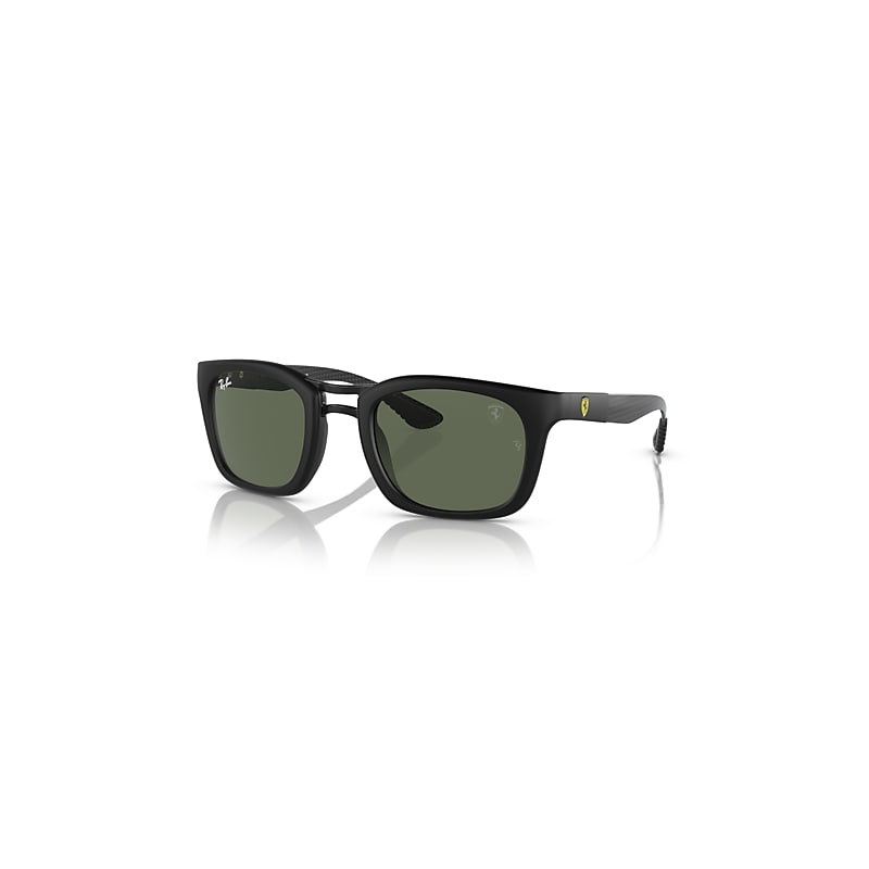 Ray-Ban Rb8362m Scuderia Ferrari Collection Sunglasses Dark Carbon Frame Green Lenses 53-25