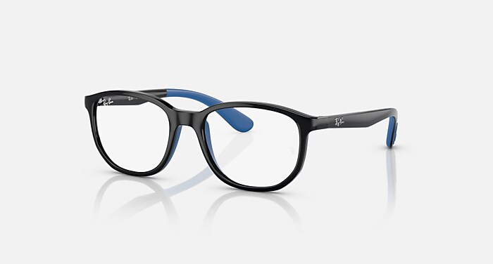 RB1619 OPTICS KIDS Eyeglasses with Black On Blue and Clear (47-16