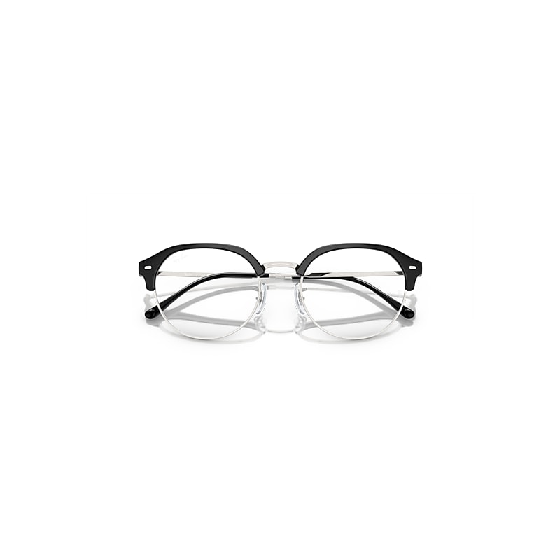 Ray-Ban Rb7229 Optics Optical Silver Frame Clear Lenses Polarized 53-20