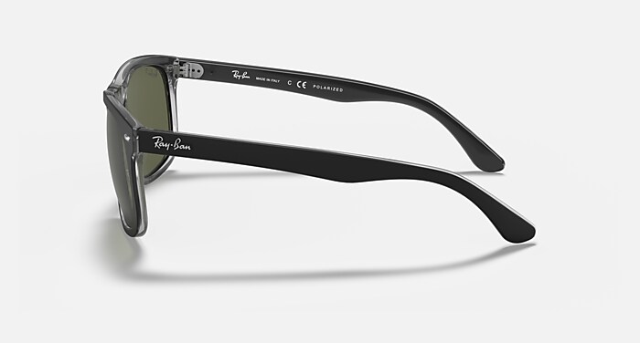 RB4226 Sunglasses in Black On Transparent and G-15 Green Polarized