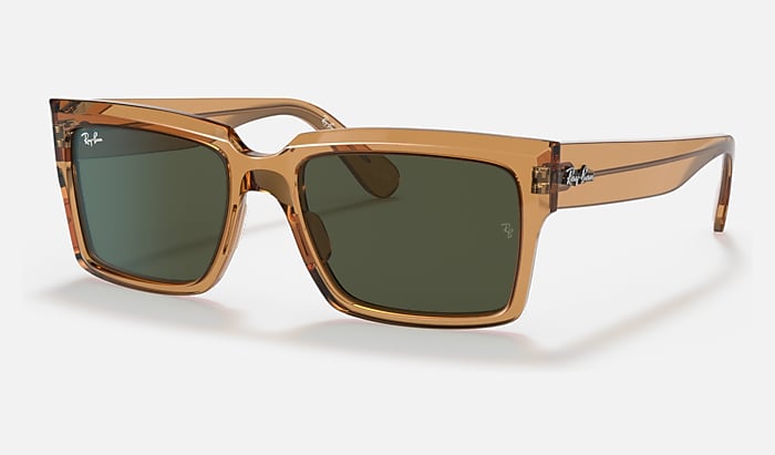 Ray-Ban Inverness @collection Sunglasses in Polished Transparent Light Brown and G-15 Gree